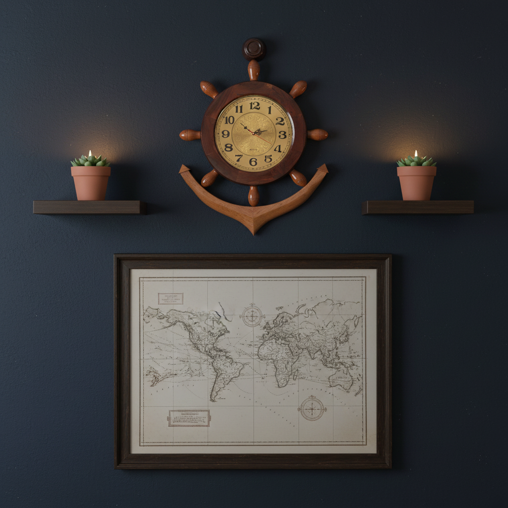 Anchor Wheel Clock