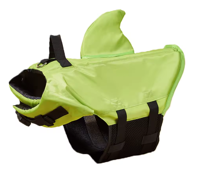 Shark Dog Life Vest — Reinforced Buoyancy Swimwear for Small Dogs, Safety Vest with Handle for Medium & Large Dogs While Surfing