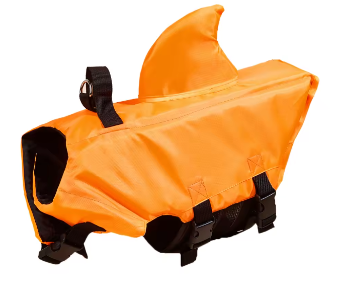 Shark Dog Life Vest — Reinforced Buoyancy Swimwear for Small Dogs, Safety Vest with Handle for Medium & Large Dogs While Surfing