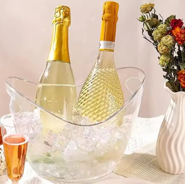 Transparent Ice Bucket 4L — Wine & Champagne Cooler