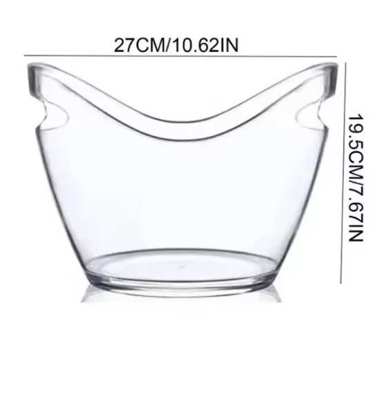 Transparent Ice Bucket 4L — Wine & Champagne Cooler