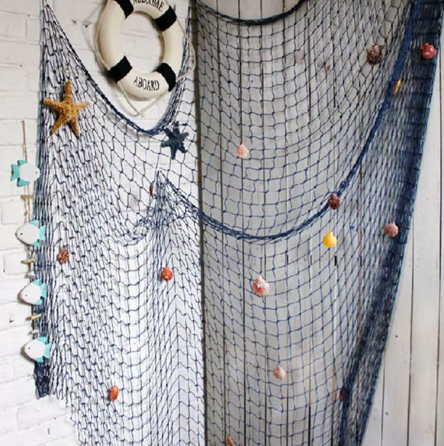 Decorative Fishing Net — Mediterranean Nautical Wall Decor