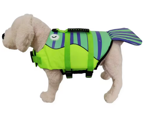 Dog Swim Vest with Rescue Handle — Adjustable Flotation Aid for Dogs and Cats, Ideal for Pool, Beach, Boating