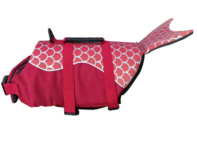 Dog Swim Vest with Rescue Handle — Adjustable Flotation Aid for Dogs and Cats, Ideal for Pool, Beach, Boating