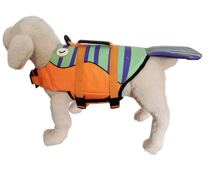 Dog Swim Vest with Rescue Handle — Adjustable Flotation Aid for Dogs and Cats, Ideal for Pool, Beach, Boating