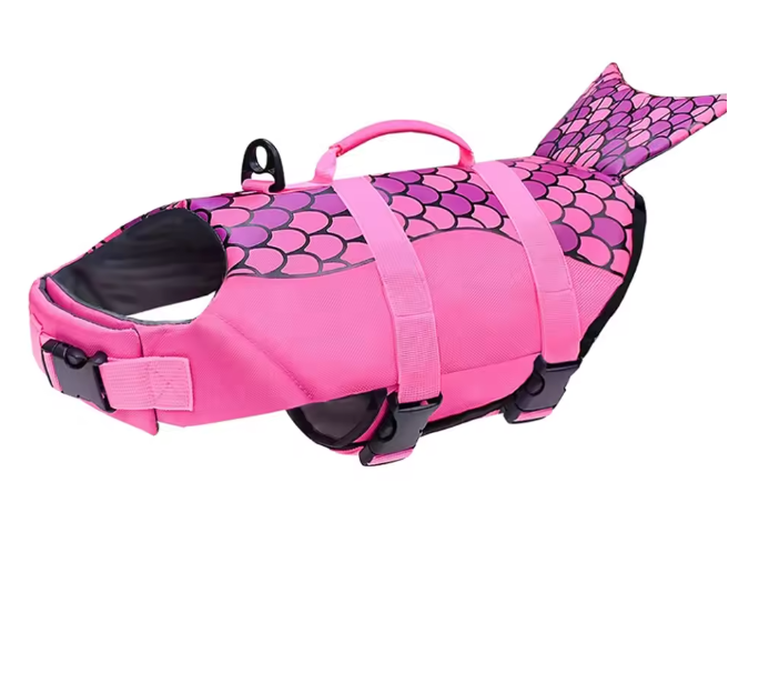 Dog Swim Vest with Rescue Handle — Adjustable Flotation Aid for Dogs and Cats, Ideal for Pool, Beach, Boating