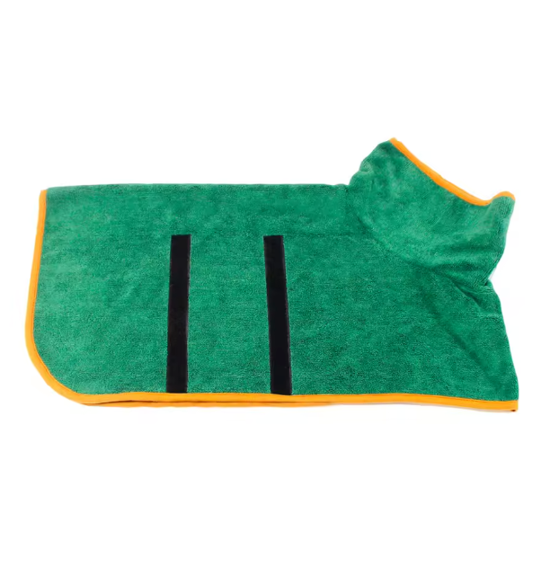 Pet Bathrobe — Highly Absorbent, Quick-Drying Dog & Cat Towel Coat with Adjustable Fit, for Small, Medium & Large Pets