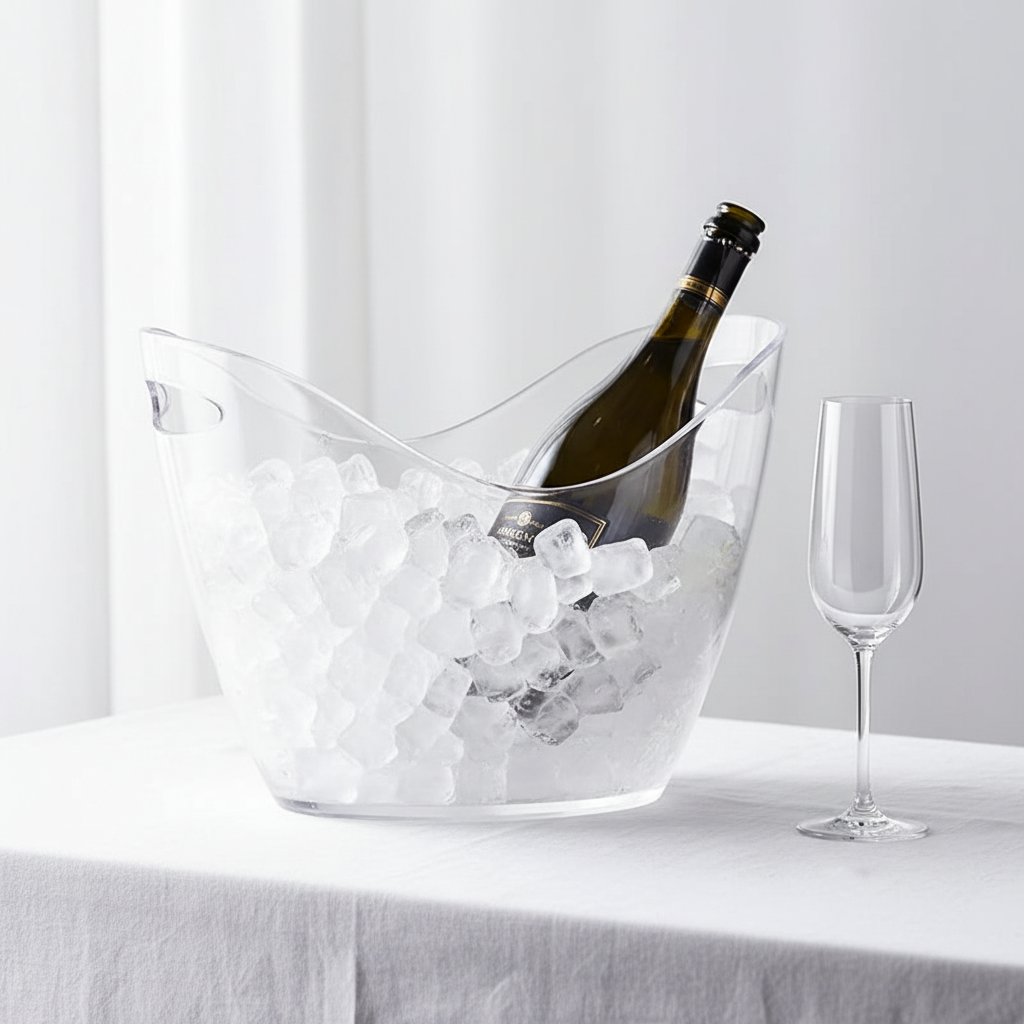 Transparent Ice Bucket 4L — Wine & Champagne Cooler