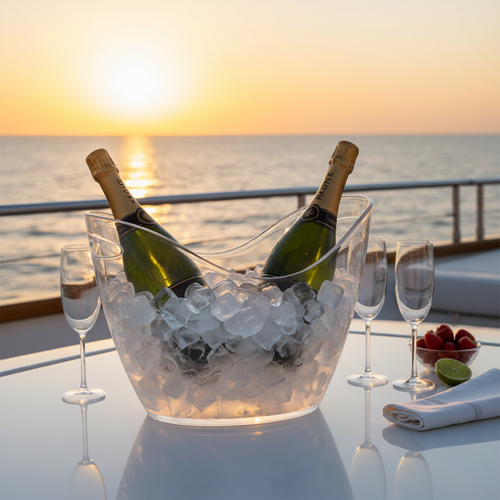 Transparent Ice Bucket 4L — Wine & Champagne Cooler