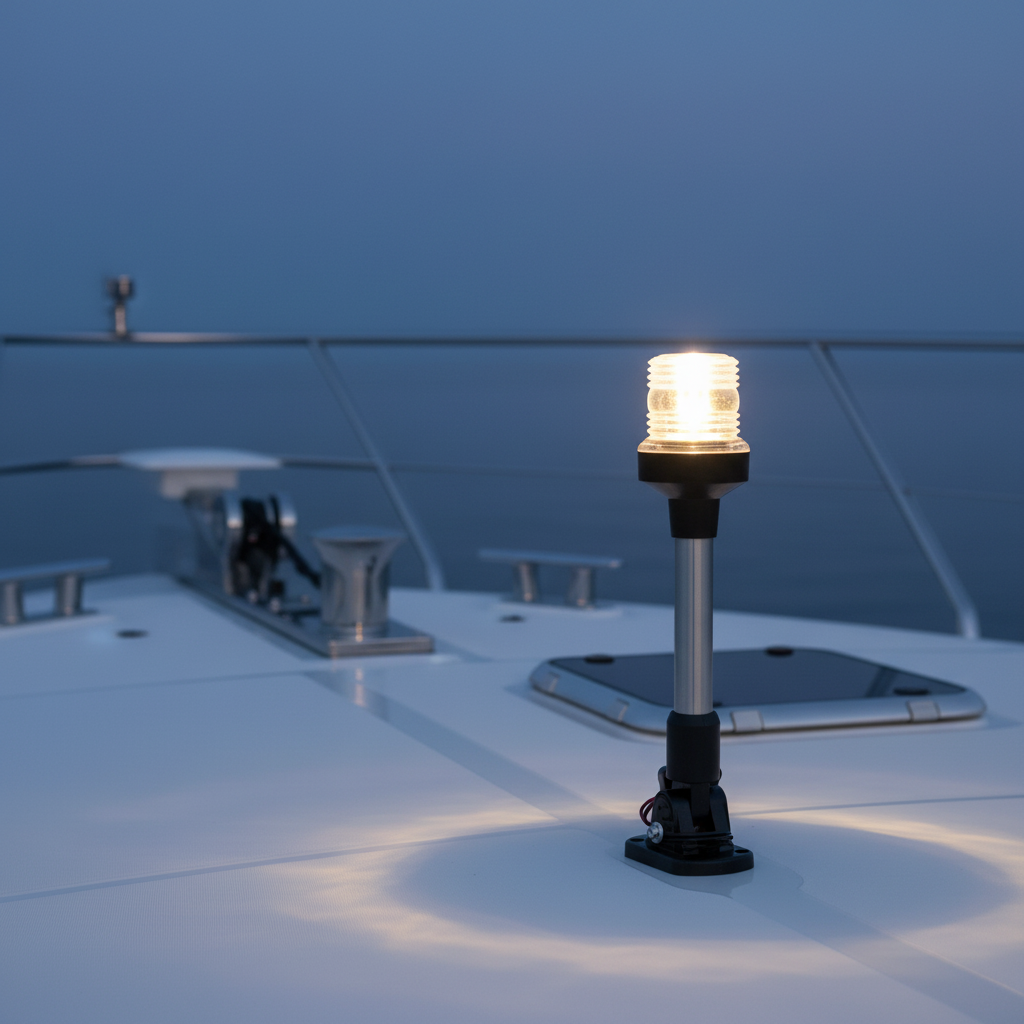 LED Navigation Light — Foldable Sailing Signal Lamp 12V