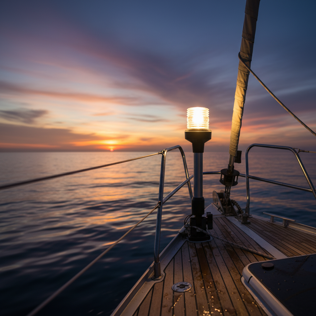 LED Navigation Light — Foldable Sailing Signal Lamp 12V