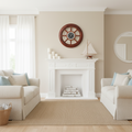 Ship Wheel with Clock — 40cm | Handcrafted